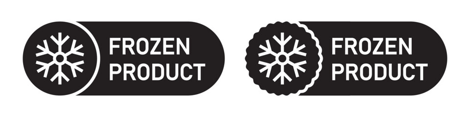 Frozen label icon. Frozen product icon, vector illustration