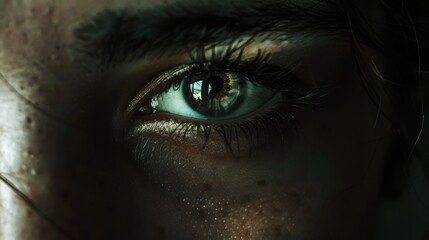 close up of eye