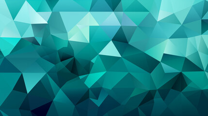 Obraz premium Intricate Dark Aqua and Teal Geometric Design with Triangular Low-Poly Patterns