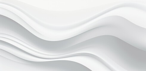 A smooth, flowing abstract background in white tones, ideal for modern design projects and minimalistic aesthetics.