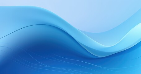 A smooth gradient design featuring flowing waves in shades of blue, creating a calming and modern aesthetic.
