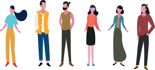 Lifestyle People character Illustration design with white background