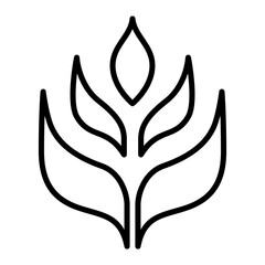 Fire, flame, power icon in thin line style vector illustration graphic design