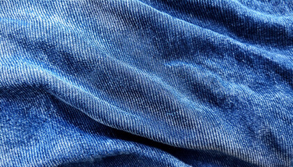 Jeans fabric texture. High quality stock photo. The connection of the fibers of the fabric.