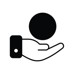 save energy glyph icon with white background vector stock illustration