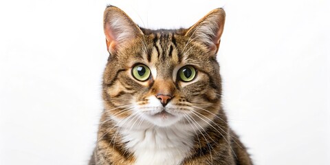 Furry body tense with concentration, the cat's eyes meet the camera's frame, probing for secrets yet unknown, its