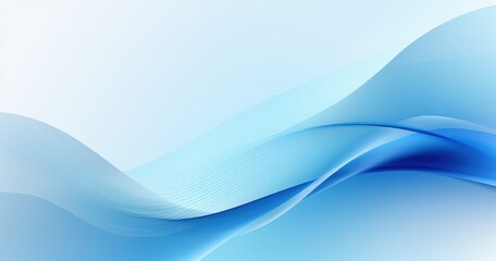 Obraz premium A smooth gradient design featuring flowing blue waves, ideal for backgrounds or digital graphics.