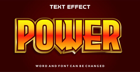 Power editable text effect