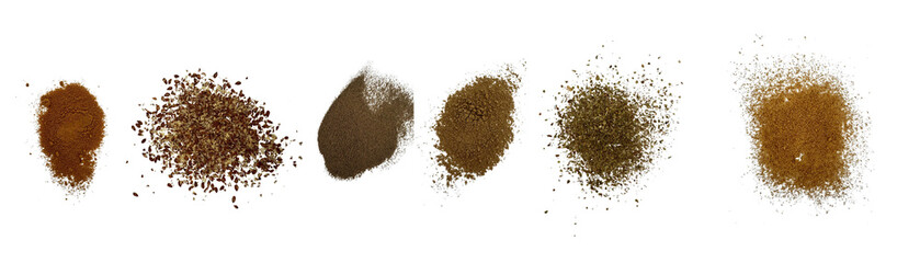 combinations of different spices together, close-up macro shots