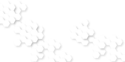Abstract background with hexagon, modern abstract vector polygonal pattern. Futuristic abstract honeycomb technology white background. Luxury white hexagon pattern.