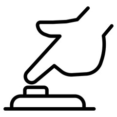 Switch icon in thin line style vector illustration graphic design