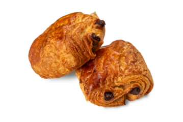 Pain au chocolat croissant isolated