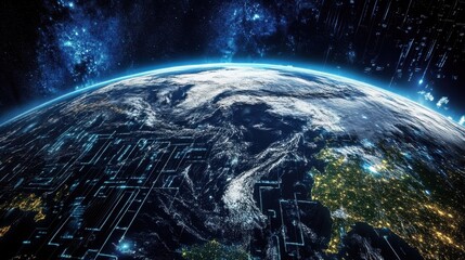 Mesmerizing View of the Earth from Space at Night