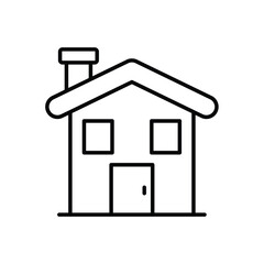 house line icon with white background vector stock illustration