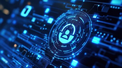 Futuristic Digital Security Technology Concept