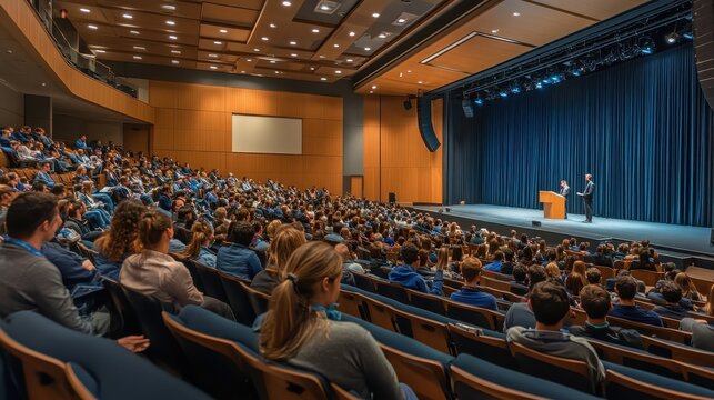 Crowded Auditorium with Audience Attending a Performance