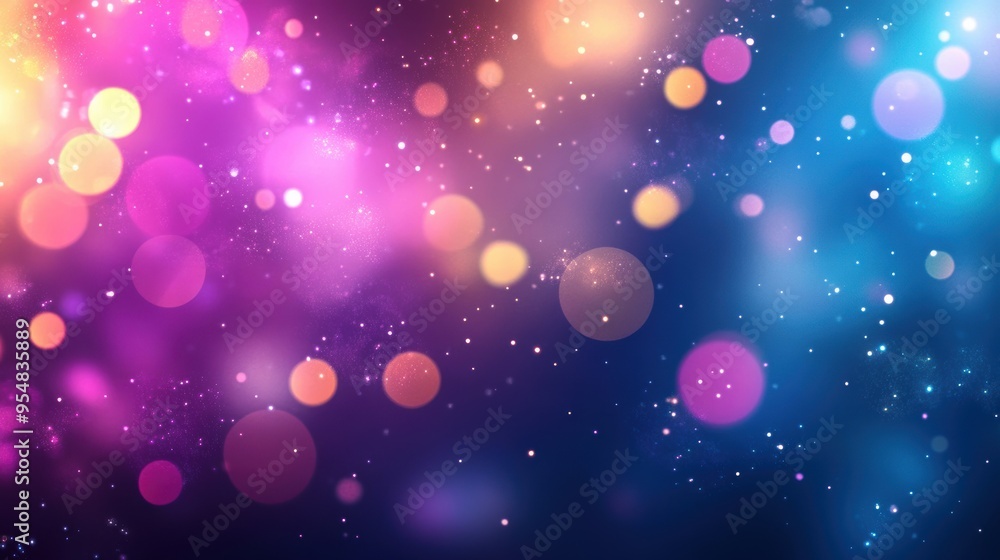 Poster 2d particle effect animation with vibrant, cascading sparkles and flickers, a lively and energetic b