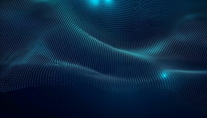 Abstract blue background of points. Falling cyber particles. Big data stream. 3d rendering, Stream of binary code. Blue matrix background. Falling dots texture on dark backdrop. Digital computer code