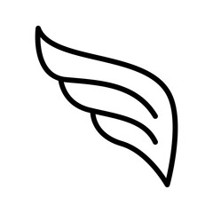 Fototapeta premium Wing icon in thin line style vector illustration graphic design