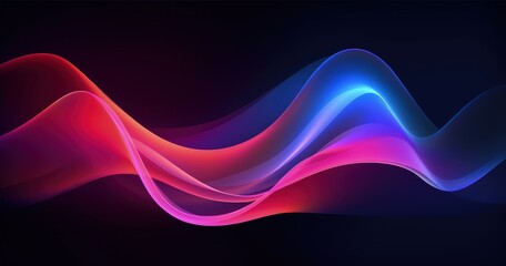 Naklejka premium A vibrant abstract design featuring flowing waves of color, creating a dynamic and modern visual effect.