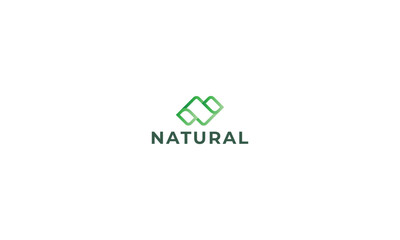 Creative and unique design green colour vector logo