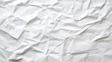 Obraz premium Crumpled white notebook paper background with deep creases and visible folds simple and rugged 