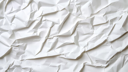 Obraz premium Crumpled white notebook paper background with deep creases and visible folds simple and rugged 