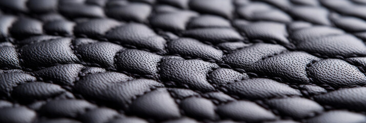 Fototapeta premium Detailed view of luxury leather bag texture deep black with fine grain and smooth finish soft lighting 