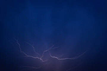 Fototapeta premium Lightning in a summer thunderstorm