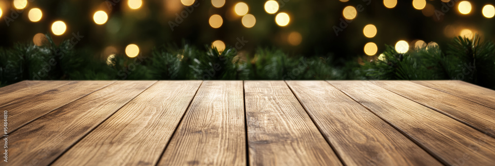 Poster light wooden table with a neutral softly blurred bokeh background creating a serene minimalist look