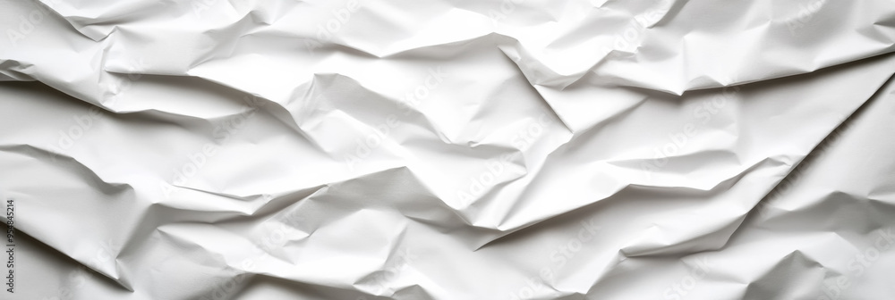 Poster lightly wrinkled white paper background with soft folds and creases subtle texture for a minimalist 