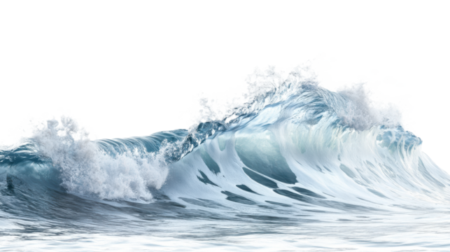 Dynamic Ocean Wave in Motion Isolated on transparent  Background, PNG file, graphic resources, 