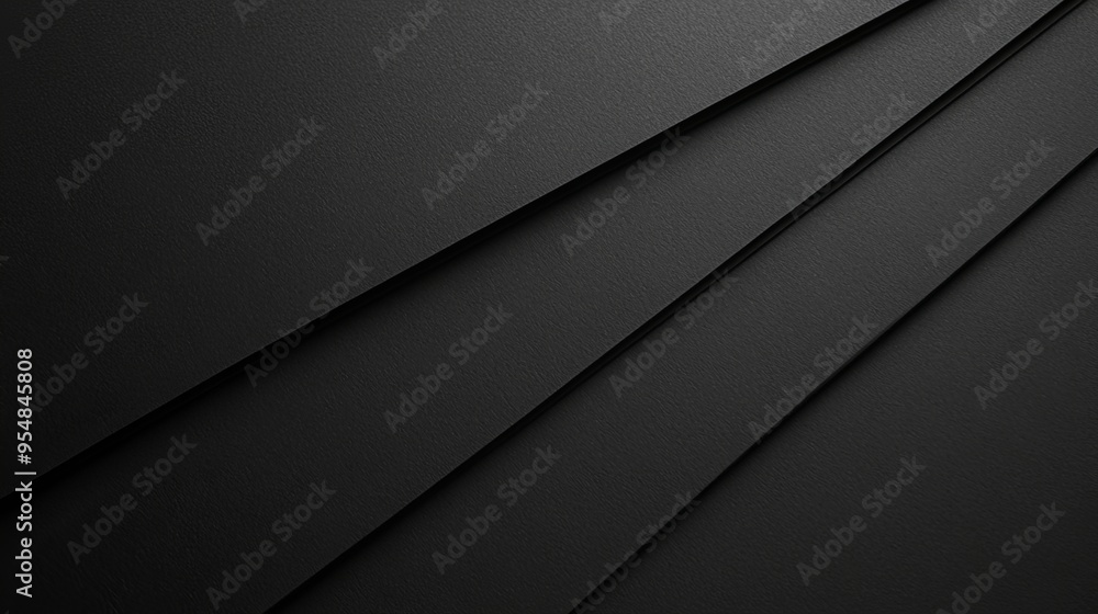 Poster a close-up of layered black textured surfaces, creating a sleek and modern visual effect.