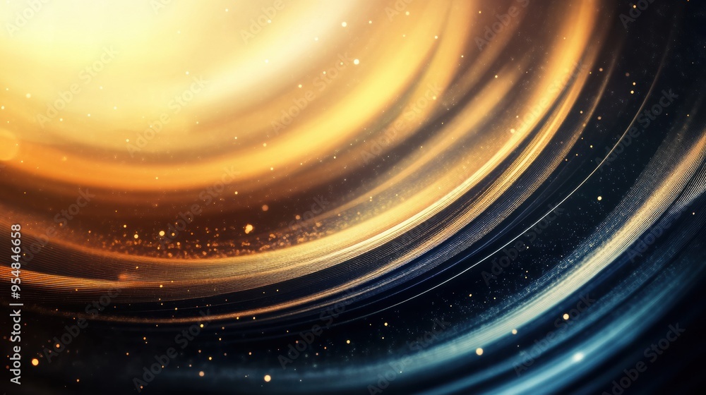 Poster close-up of swirling particles in motion, illuminated by soft light, a mesmerizing and abstract effe