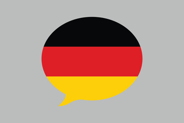 Germany flag with massage sign, German national symbol, Germany country flag is a symbol of freedom, Vector illustration, Digital illustration
