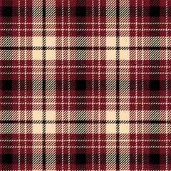 Black red plaid seamless pattern vector. Background graphic tartan fashion design use for print, texture, cloth, fabric, flannel.	