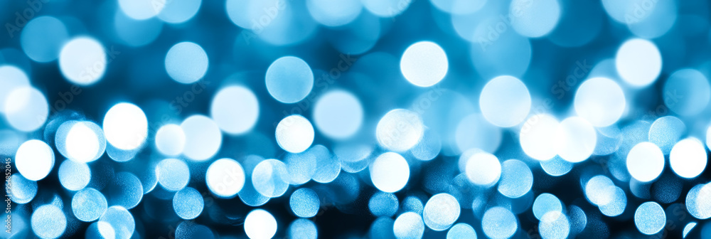 Poster subtle abstract background with cool toned blur bokeh lights in icy blues and whites softly fading i