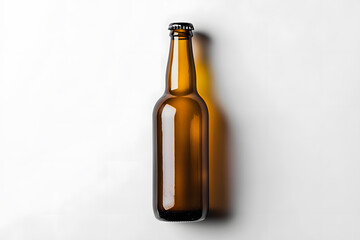 Fototapeta premium Beer bottle mock up, isolated on white background