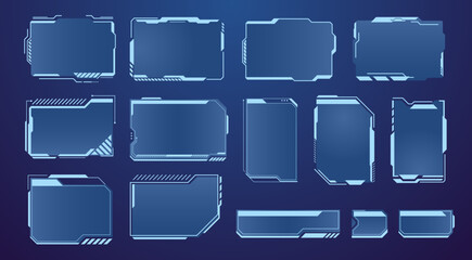 Futuristic frames for interface. Vector illustration. Sketch for creativity.