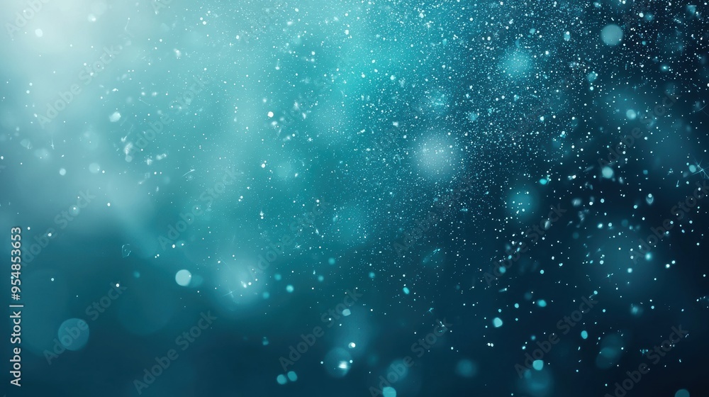 Poster high-quality 2d particle animation with a gentle snowfall effect, softly drifting particles that cre