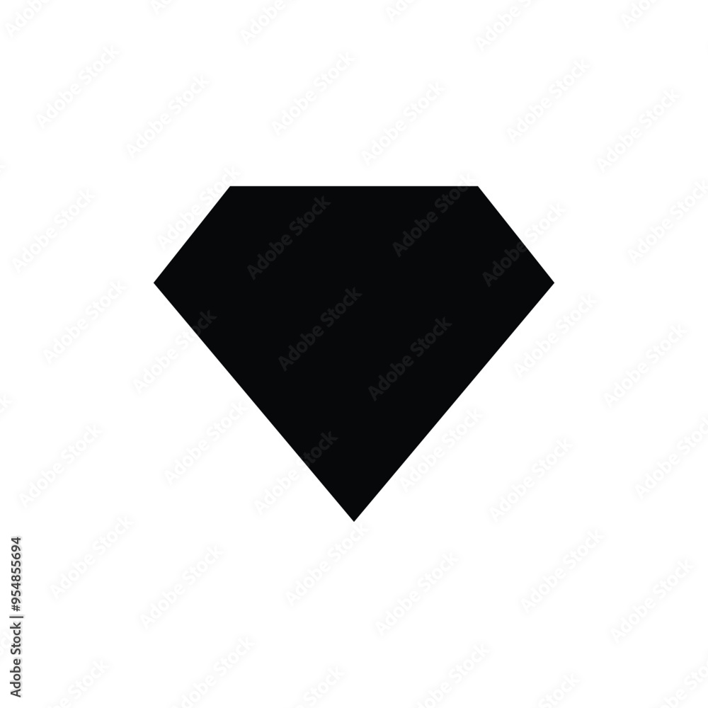 Aufkleber Black dimond icon shape for computer, web and mobile app