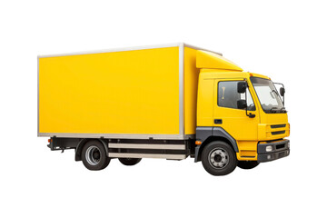 A cargo van for transportation services is isolated on a white background, suitable for mockups, advertising, logistics, and delivery concepts