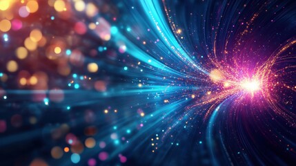 Fototapeta premium bright spark particles flying across the screen, symbolizing energy and excitement