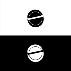 Creative circle ring logo design with unique concept premium vector