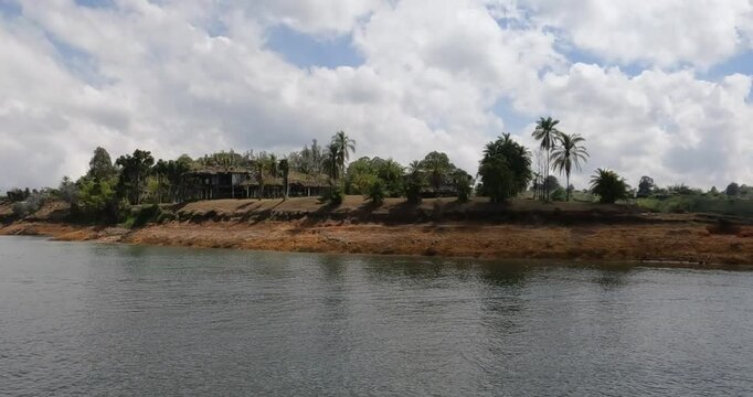 Finca La Manuela, Former Pablo Escobar Summer House Ruins on Guatape Lake, Colombia 60fps