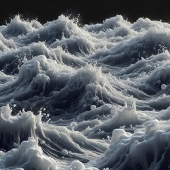 close-up texture of sea foam on transparent background 