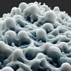Obraz premium close-up texture of sea foam on transparent background 