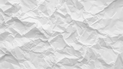 Obraz premium Closeup view of white crumpled paper texture, showcasing intricate wrinkles folds, perfect for backgrounds in graphic design, art projects, or any creative work needing a unique and tactile appearance