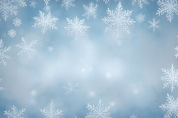 A wintery background featuring a seamless pattern of snowflakes, Ai Generated
