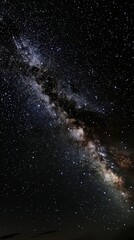 Obraz premium Black background, starry sky, Milky Way.